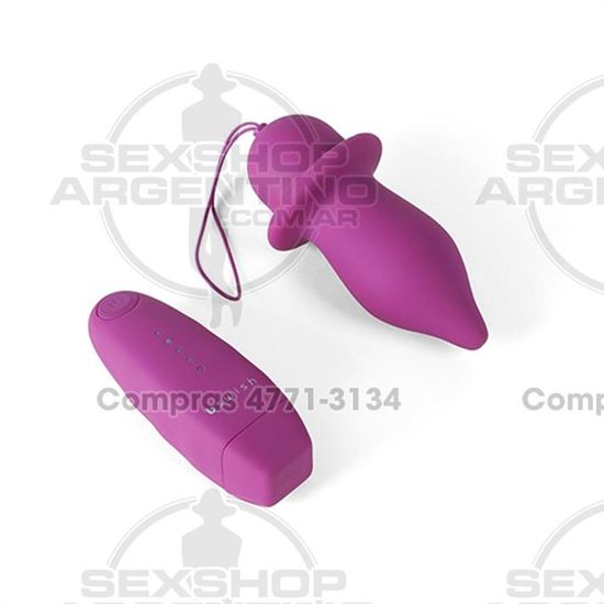 Vibrador anal inalámbrico satinado suave